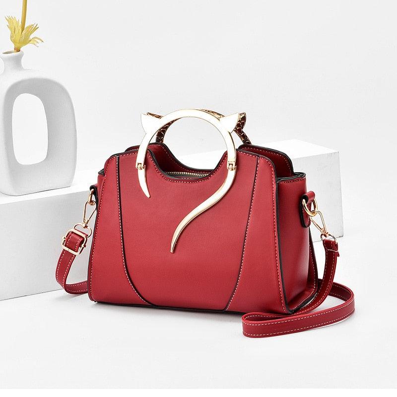 Bolsa Feminina LeCAT - Design de Gatos Em Couro PU - Inov&tec