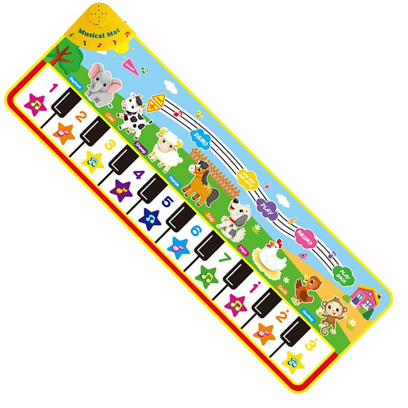 Tapete Musical Com Sons de Piano e Animais - Brinquedo Educativo Para Crianças MEU TAPETE MÁGICO - Inov&tec