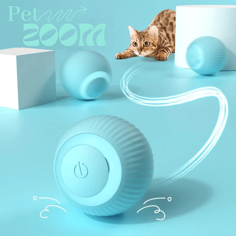 Pet ZOOM - Bolinha elétrica automática que se move sozinha, interativa, para Gatos e Cachorros Pequenos - Inov&tec