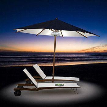 Luminaria com 28 LEDs e 3 Modos de Iluminação para Guarda-Sol