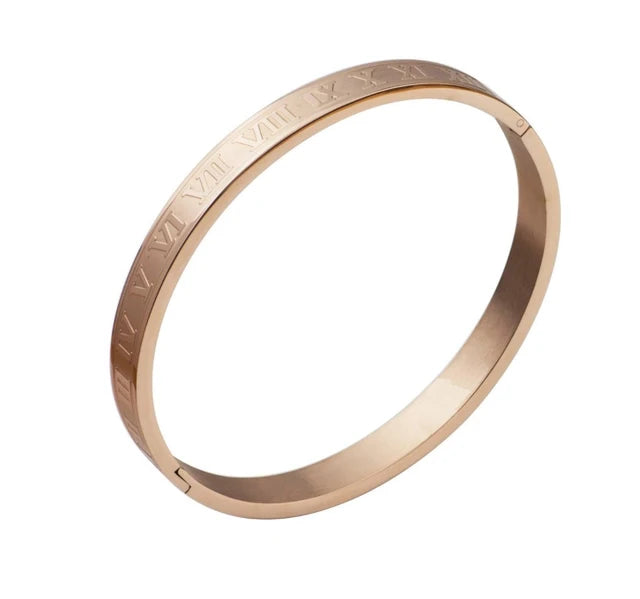 Pulseira ROMANA - Joia em Aço Inoxidável Banhada em Ouro e Prata