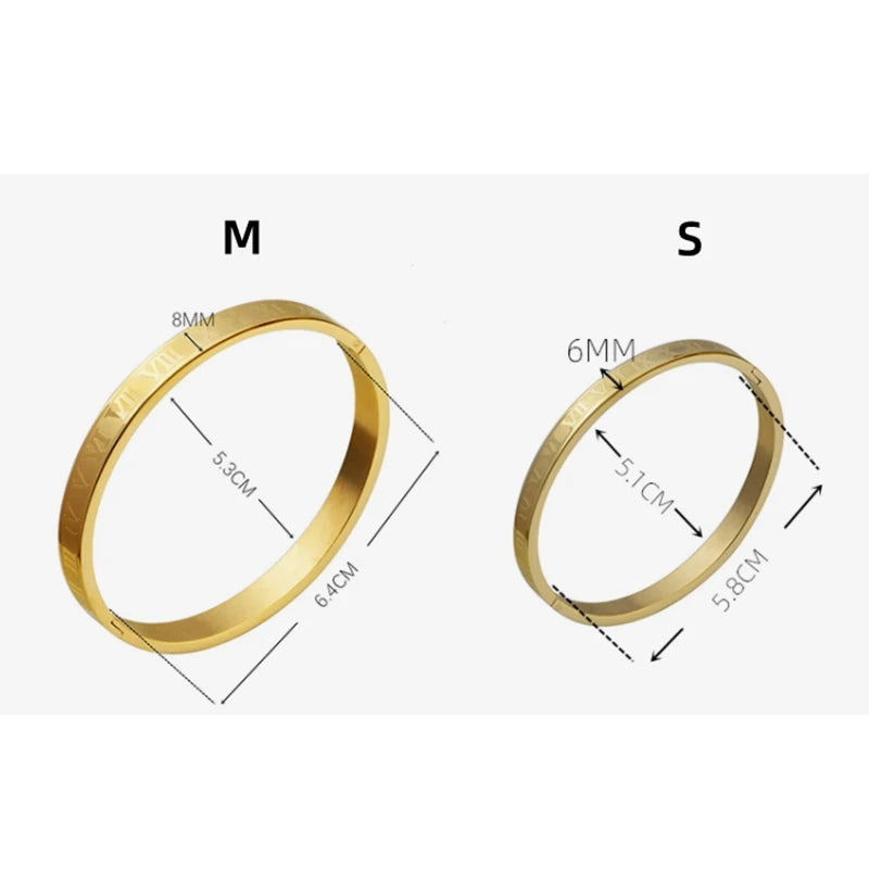 Pulseira ROMANA - Joia em Aço Inoxidável Banhada em Ouro e Prata