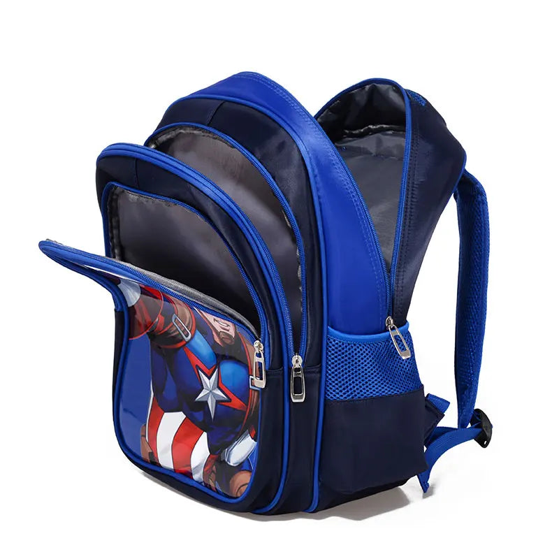 Mochila Escolar Infantil com 3 Compartimentos à Prova D'água Vingadores Heróis