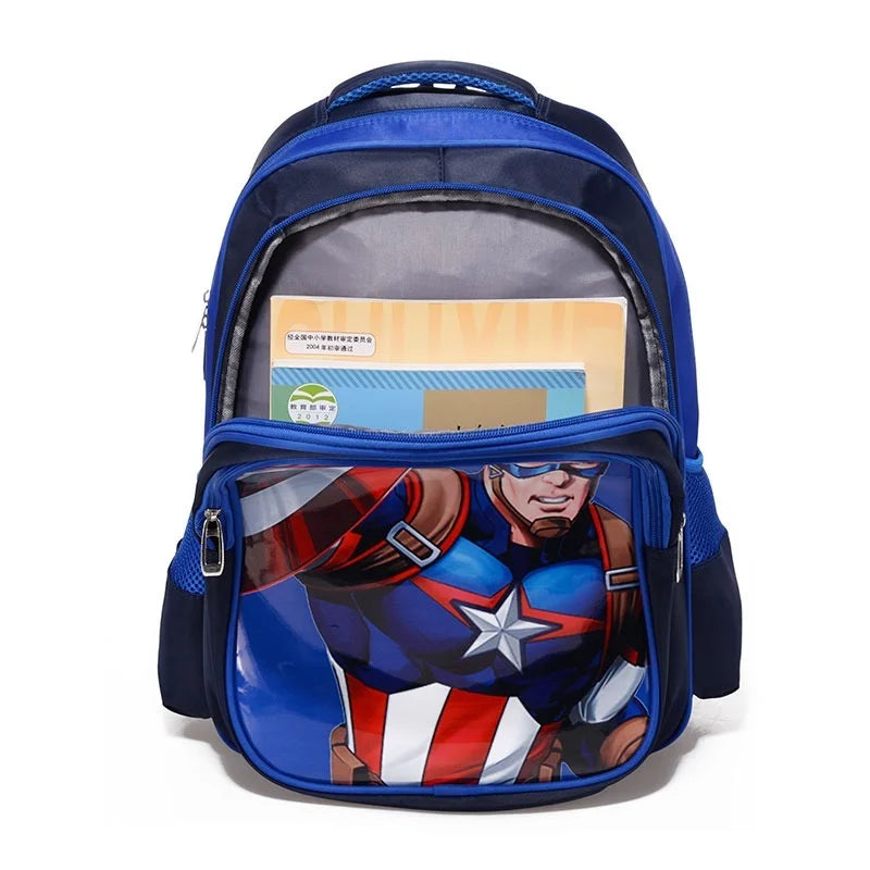 Mochila Escolar Infantil com 3 Compartimentos à Prova D'água Vingadores Heróis