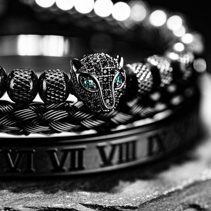 Kit de 3 Pulseiras Banhadas a Ouro e Prata Cravejadas com Cristais De Zircônia LUXURY PANTHER