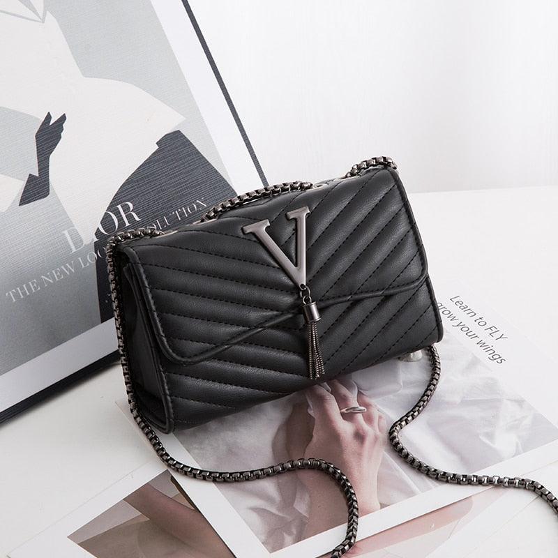 Bolsa Luxury V TRIANGLE - Bolsa de Ombro, Clutch, Handbag Feminina - Inov&tec