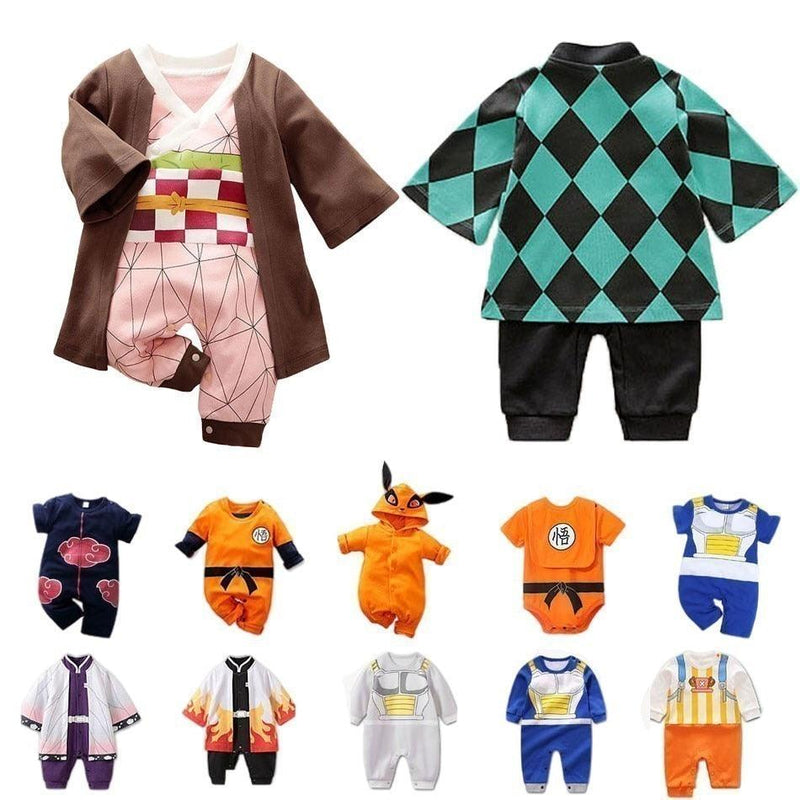 Roupinha De Bebê Anime - Naruto, Dragon Ball, One Piece e Demon Slayer - Inov&tec