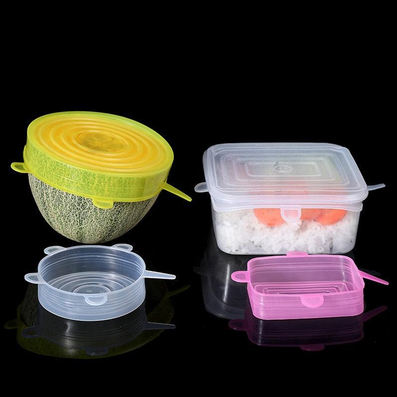 Kit 6 Peças Tampas de Silicone VEDA-TUDO Original - Inov&tec
