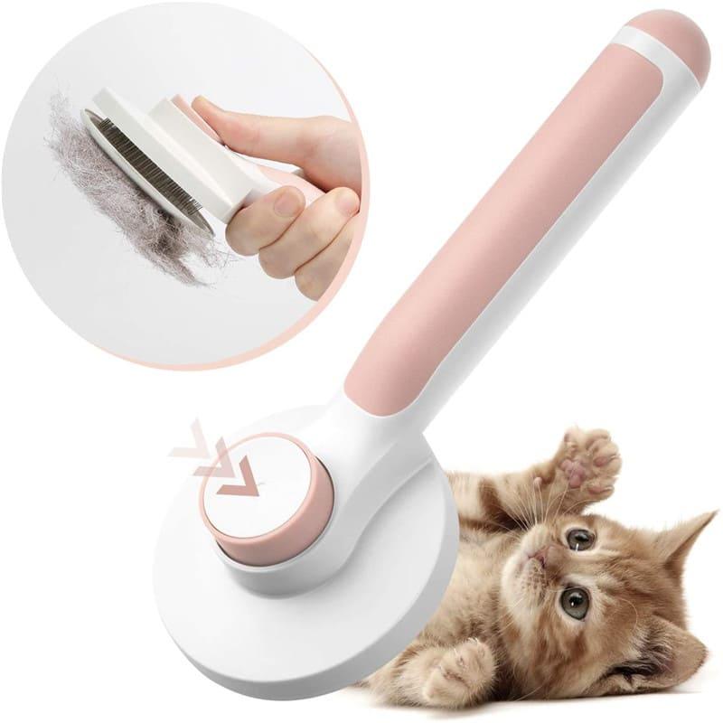 Escova Removedora De Pelos Autolimpante Gatos e Cachorros PET CLEAN - Inov&tec