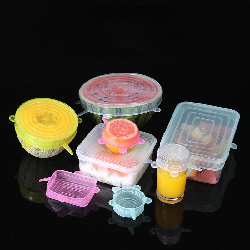 Kit 6 Peças Tampas de Silicone VEDA-TUDO Original - Inov&tec