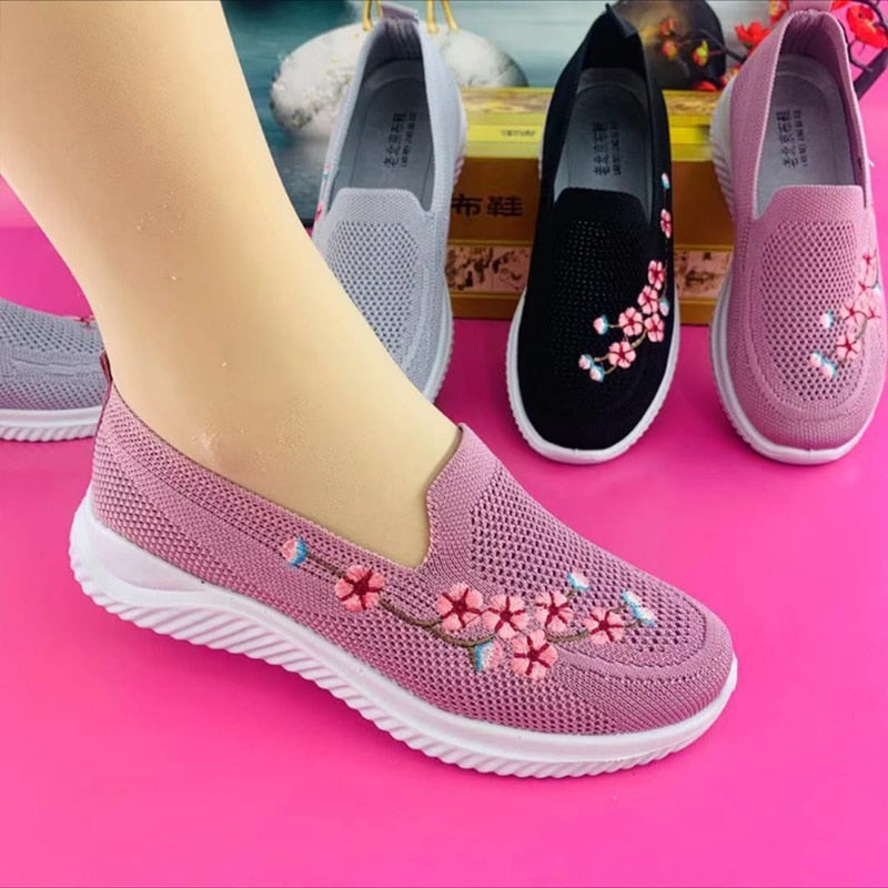 Tênis Ortopédico Feminino em Malha Elástica Respirável FLORA