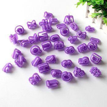 40 Peças de DIY Letra e Número para Molde de Bolo