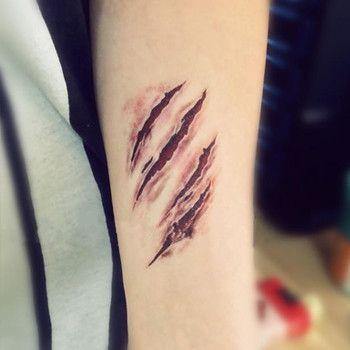 20 Peças de Pacote Duplo - Tatuagens Adesivas de Cicatrizes para Halloween
