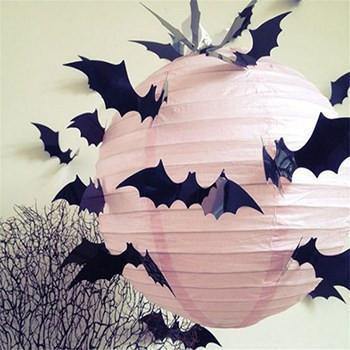 12 Peças de Adesivo de Parede para Decoração de Morcego 3D