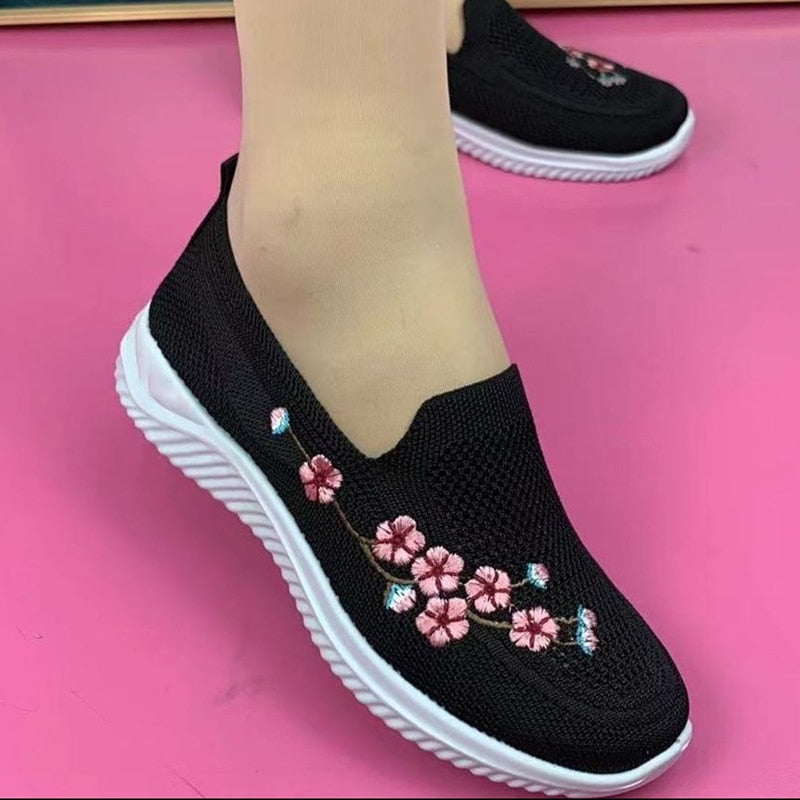 Tênis Ortopédico Feminino em Malha Elástica Respirável FLORA