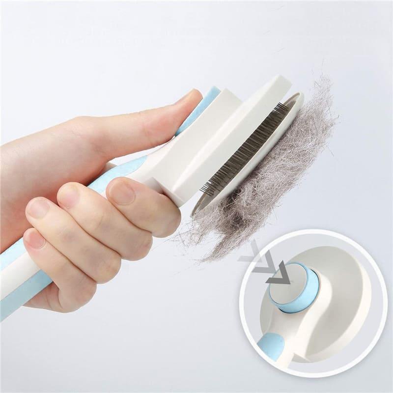 Escova Removedora De Pelos Autolimpante Gatos e Cachorros PET CLEAN - Inov&tec