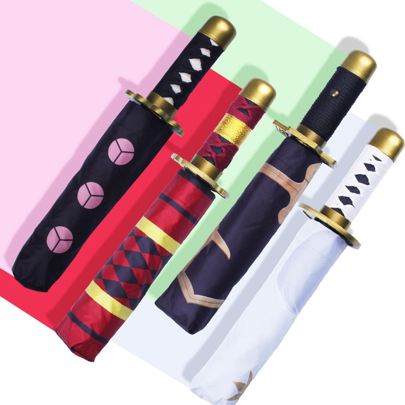 Guarda Chuva Katana Demon Slayer e One Piece - Proteja-se Da Chuva Como Um Verdadeiro Guerreiro