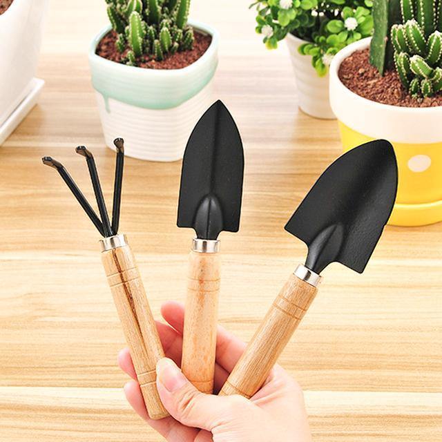 3 Peças de Mini Ferramentas de Jardinagem - Kit Garden