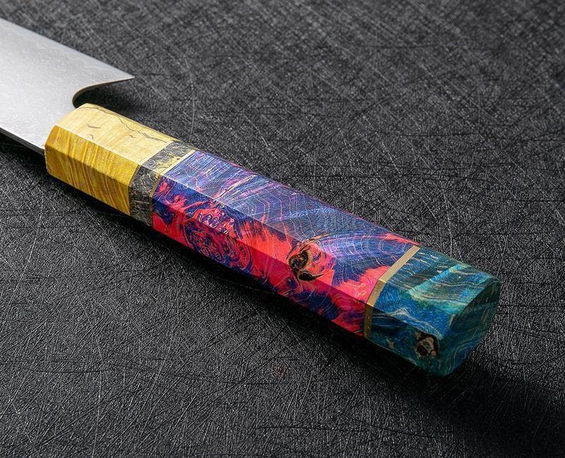 Faca de Cutelo em Aço Damasco - Steel Cleaver Masterpiece
