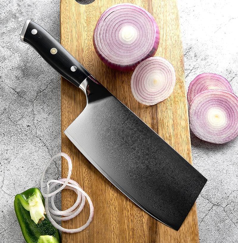 Faca do Chefe de Aço Damasco - Steel Chef's Delight