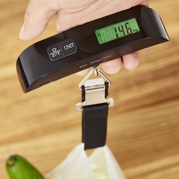 Balança Portátil Digital com Display LCD de Bagagem Até 50kg