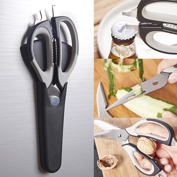 Tesoura de Cozinha 7 em 1 Multifuncional em Aço Inoxidável