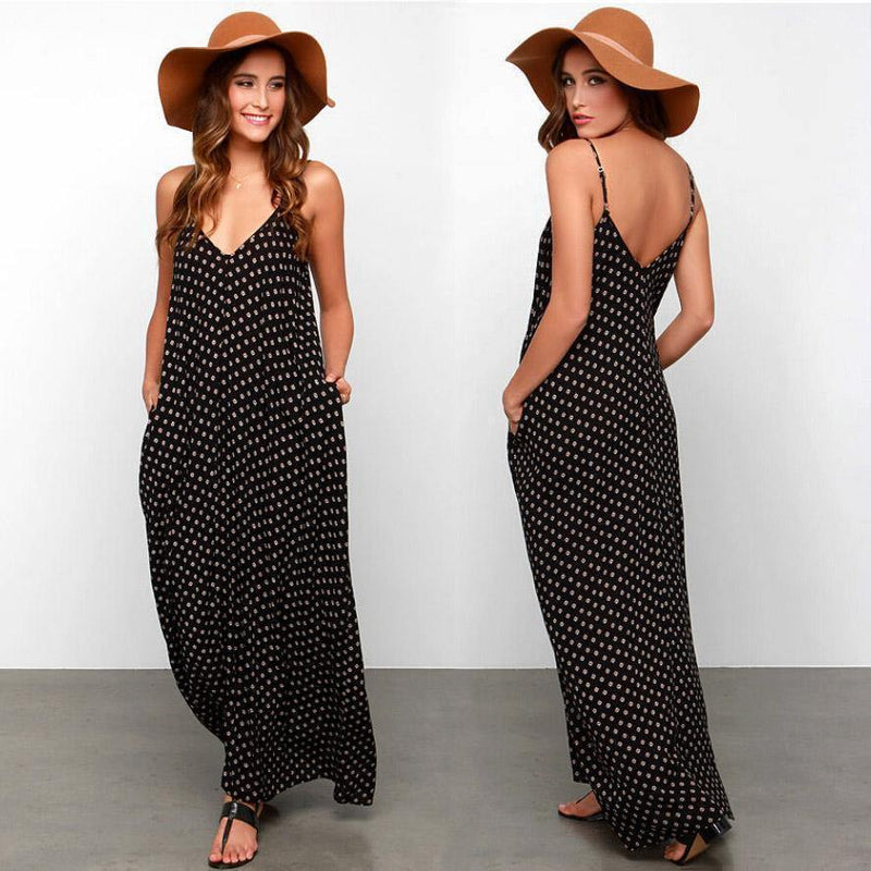 Vestido Longo Estampado Bolinhas - Polka Dots