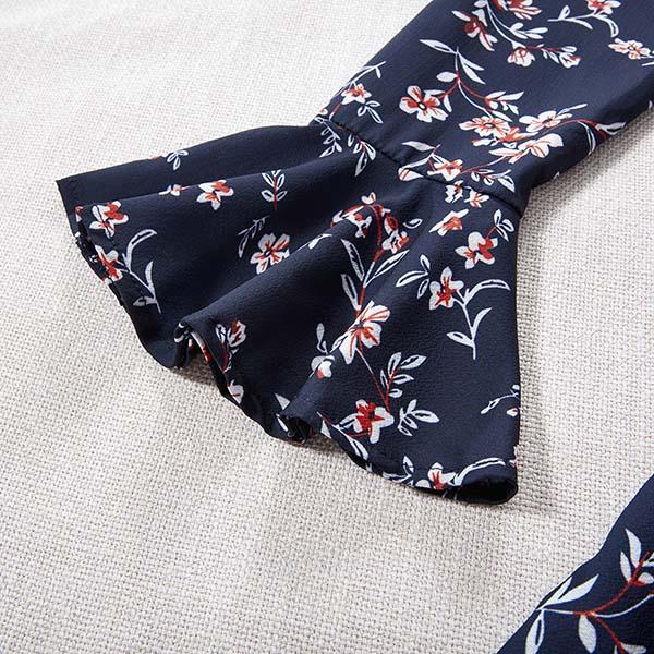 Vestido Curto Canelado Floral