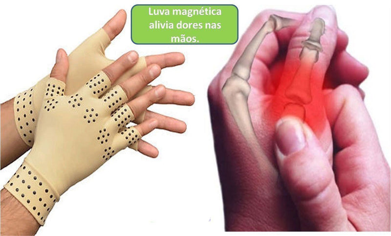 Luvas Magnéticas Terapêutica Anti-Artrite, Carpo, Tendinite e Reumatoide