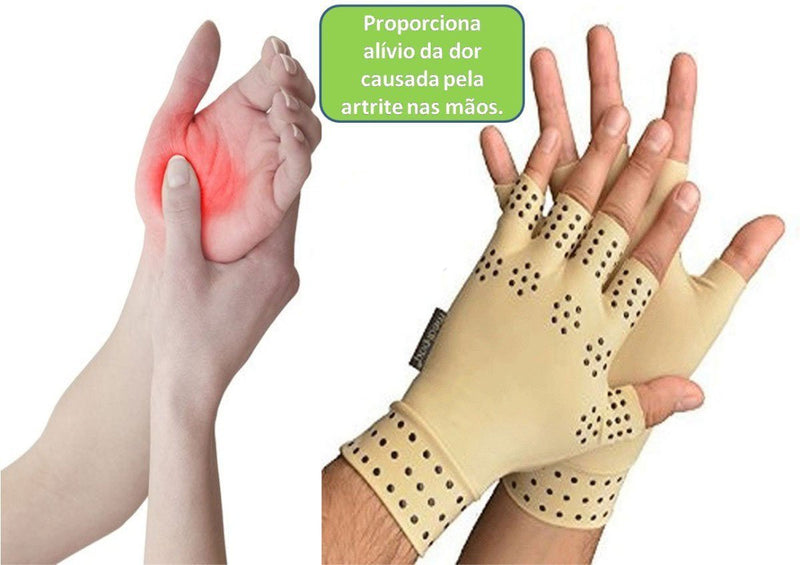 Luvas Magnéticas Terapêutica Anti-Artrite, Carpo, Tendinite e Reumatoide