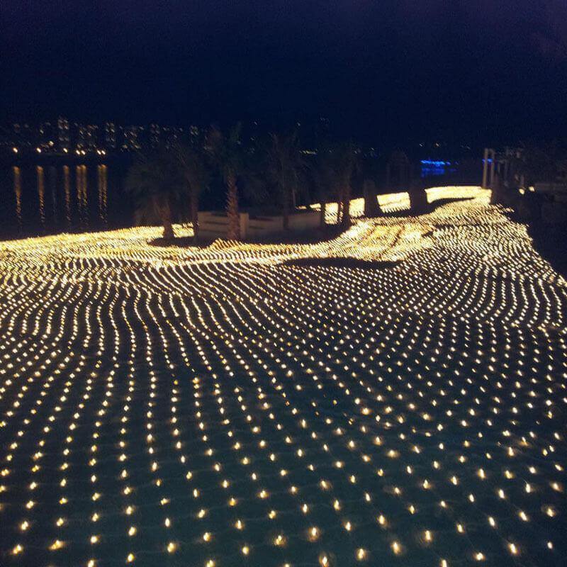 Rede Pisca-Pisca Longa com 240 LEDs e Painel Solar