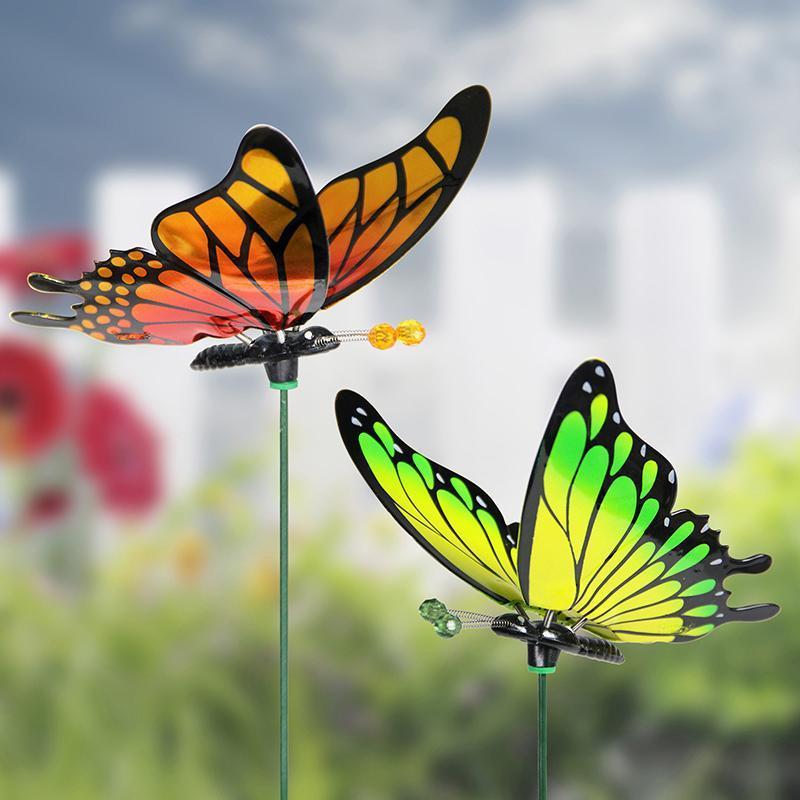 Kit com 24 Borboletas de Jardim em Estacas