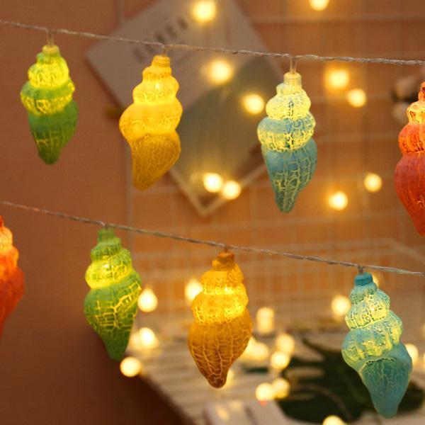Fio de Luzes Decorativas de Concha - MarineGlow