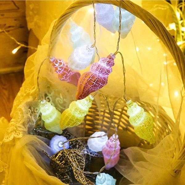 Fio de Luzes Decorativas de Concha - MarineGlow