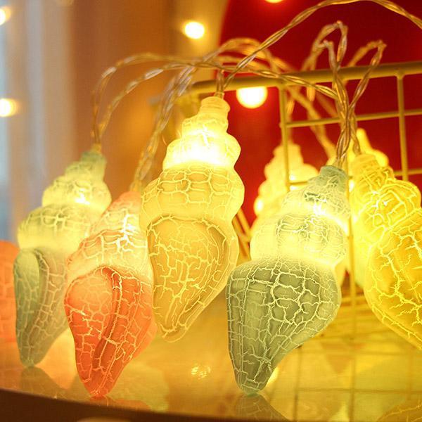 Fio de Luzes Decorativas de Concha - MarineGlow