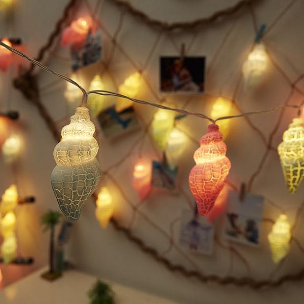 Fio de Luzes Decorativas de Concha - MarineGlow