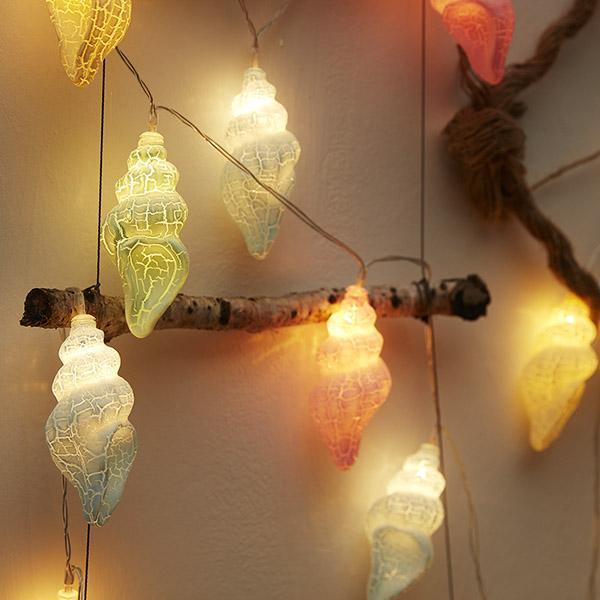 Fio de Luzes Decorativas de Concha - MarineGlow