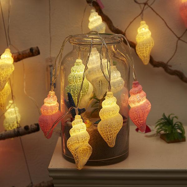 Fio de Luzes Decorativas de Concha - MarineGlow