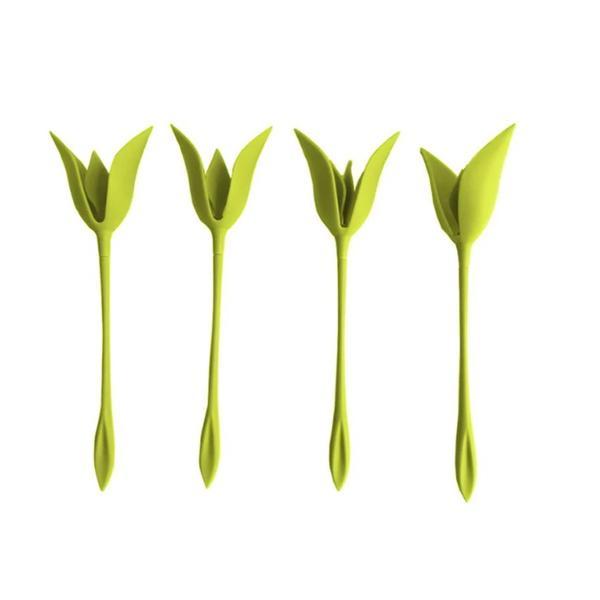 4 Pcs de Porta-Guardanapos de Flores