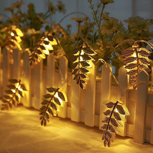 Fio de Folhas de Luzes LED de Ferro - Leaf Lights