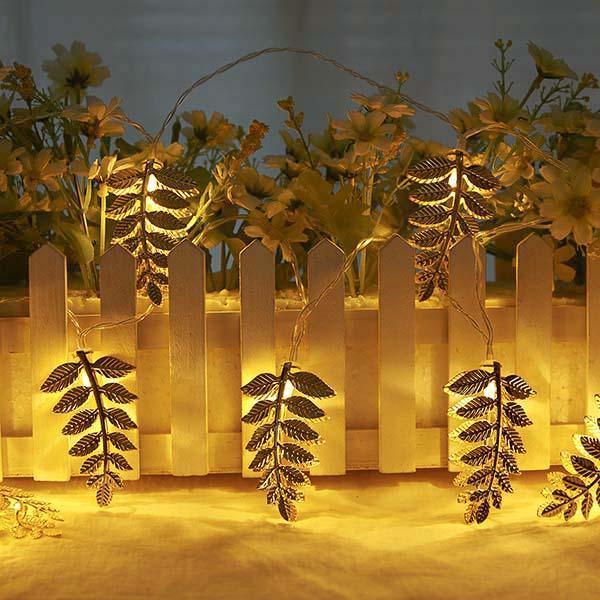 Fio de Folhas de Luzes LED de Ferro - Leaf Lights
