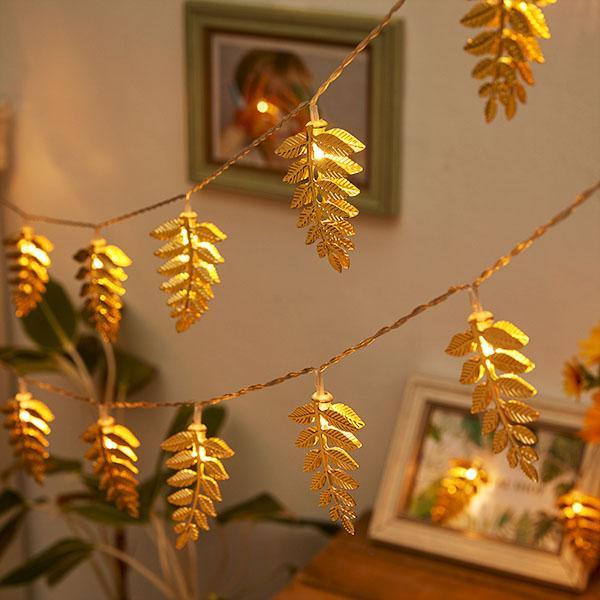 Fio de Folhas de Luzes LED de Ferro - Leaf Lights