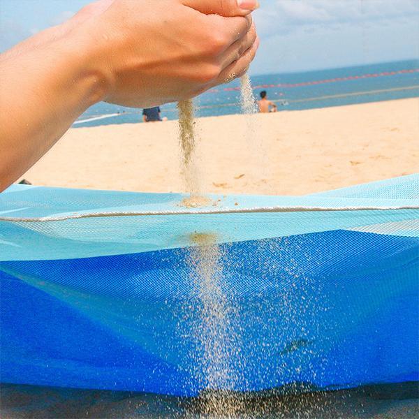 Tapete Esteira para Praia e Camping Vazada em Nylon