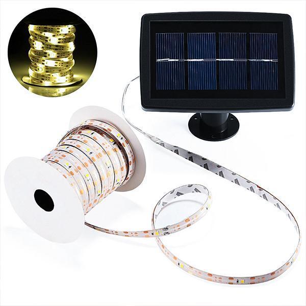 Fita de Luz LED de 5m à Energia Solar com 2 Modos de Iluminação à Prova D'água