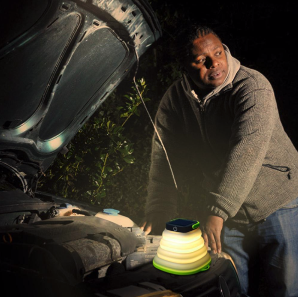 Luz de Viagem Dobrável Movida à Energia Solar