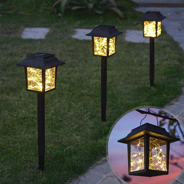 Luminária Solar com 2 modelos de LED para Jardim