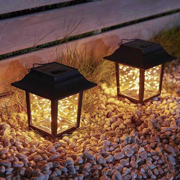 Luminária Solar com 2 modelos de LED para Jardim