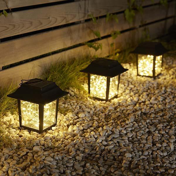 Luminária Solar com 2 modelos de LED para Jardim