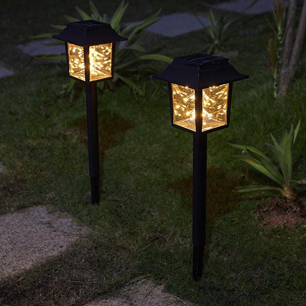 Luminária Solar com 2 modelos de LED para Jardim
