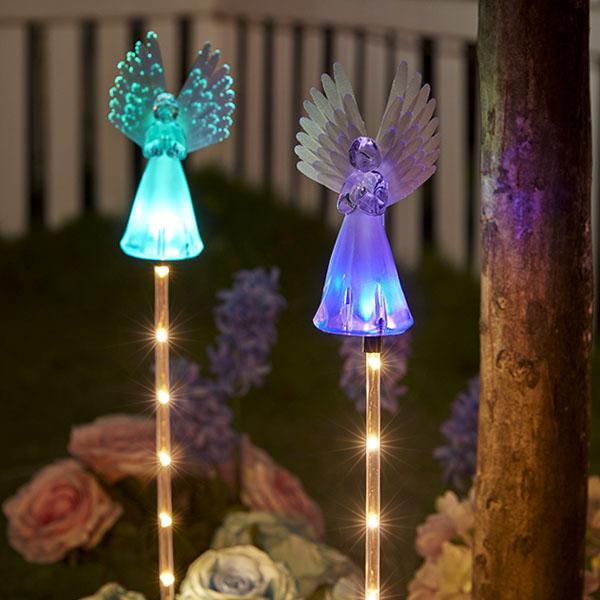 Luz LED de Anjo Movida à Energia Solar Guardião Celestial